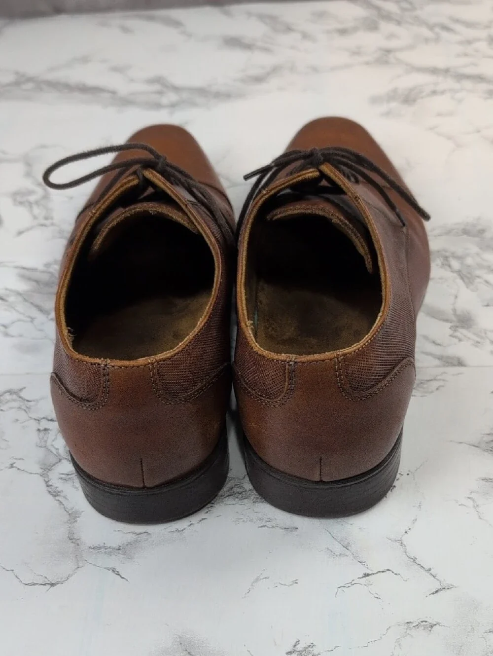 Florsheim Mens Jackson Cap Toe Leather Oxfords Cognac Brown Size 8M  ​Descriptio